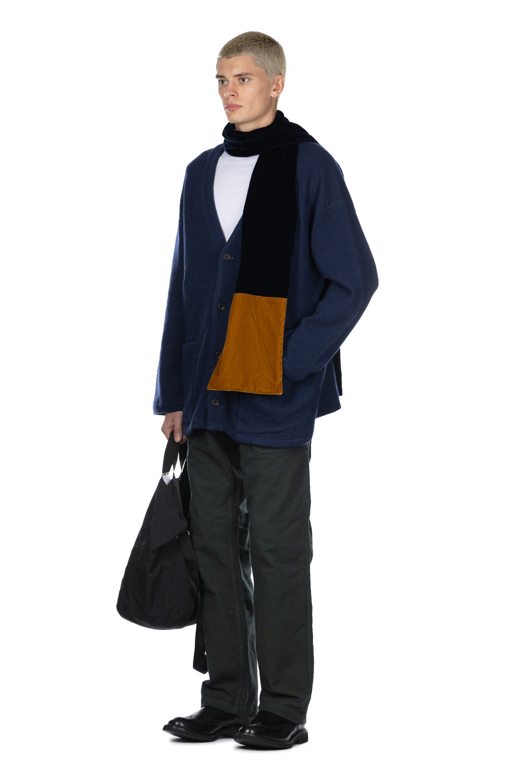 ts(s) - Double Face Jersey 4 Button Cardigan - Navy